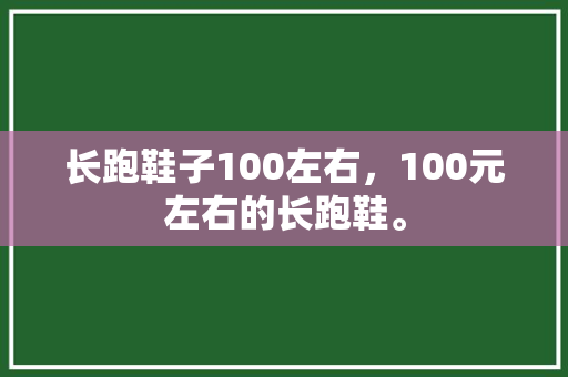 长跑鞋子100左右，100元左右的长跑鞋。