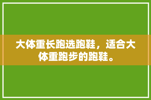 大体重长跑选跑鞋，适合大体重跑步的跑鞋。