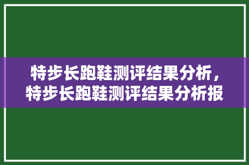 特步长跑鞋测评结果分析，特步长跑鞋测评结果分析报告。