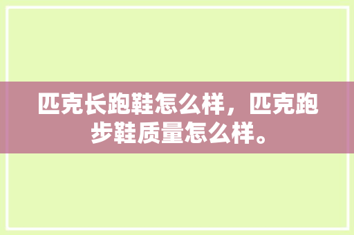 匹克长跑鞋怎么样，匹克跑步鞋质量怎么样。 匹克长跑鞋怎么样，匹克跑步鞋质量怎么样。 品牌鞋