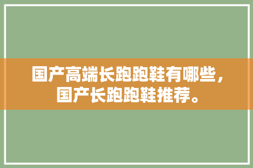 国产高端长跑跑鞋有哪些，国产长跑跑鞋推荐。