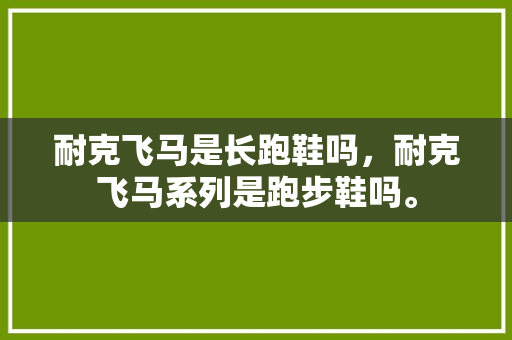 耐克飞马是长跑鞋吗，耐克飞马系列是跑步鞋吗。