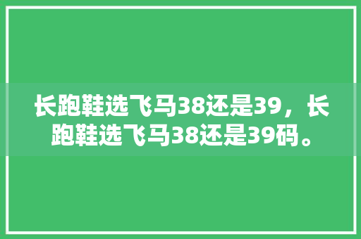 长跑鞋选飞马38还是39，长跑鞋选飞马38还是39码。