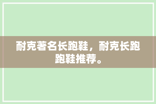 耐克著名长跑鞋，耐克长跑跑鞋推荐。